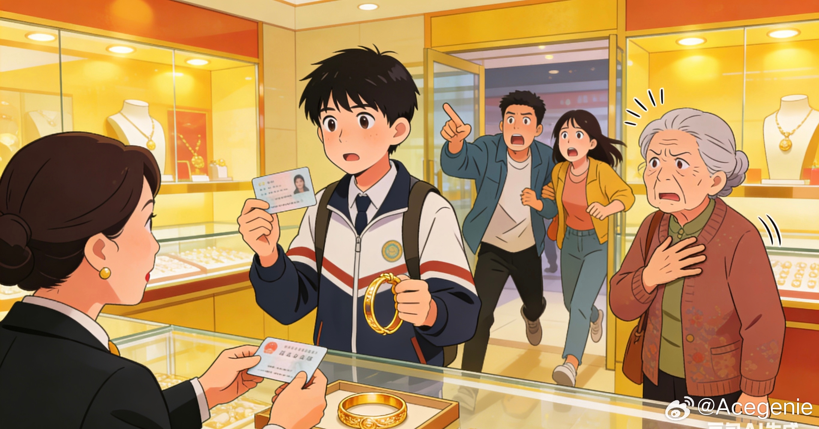 The 22g gold bracelet at the center of the dispute, sold to a shop for 17,000 yuan in April 2025